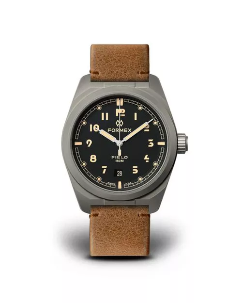 Formex Field Automatic Charcoal Leone Bolgheri Leather Strap 0660.1.6523.723